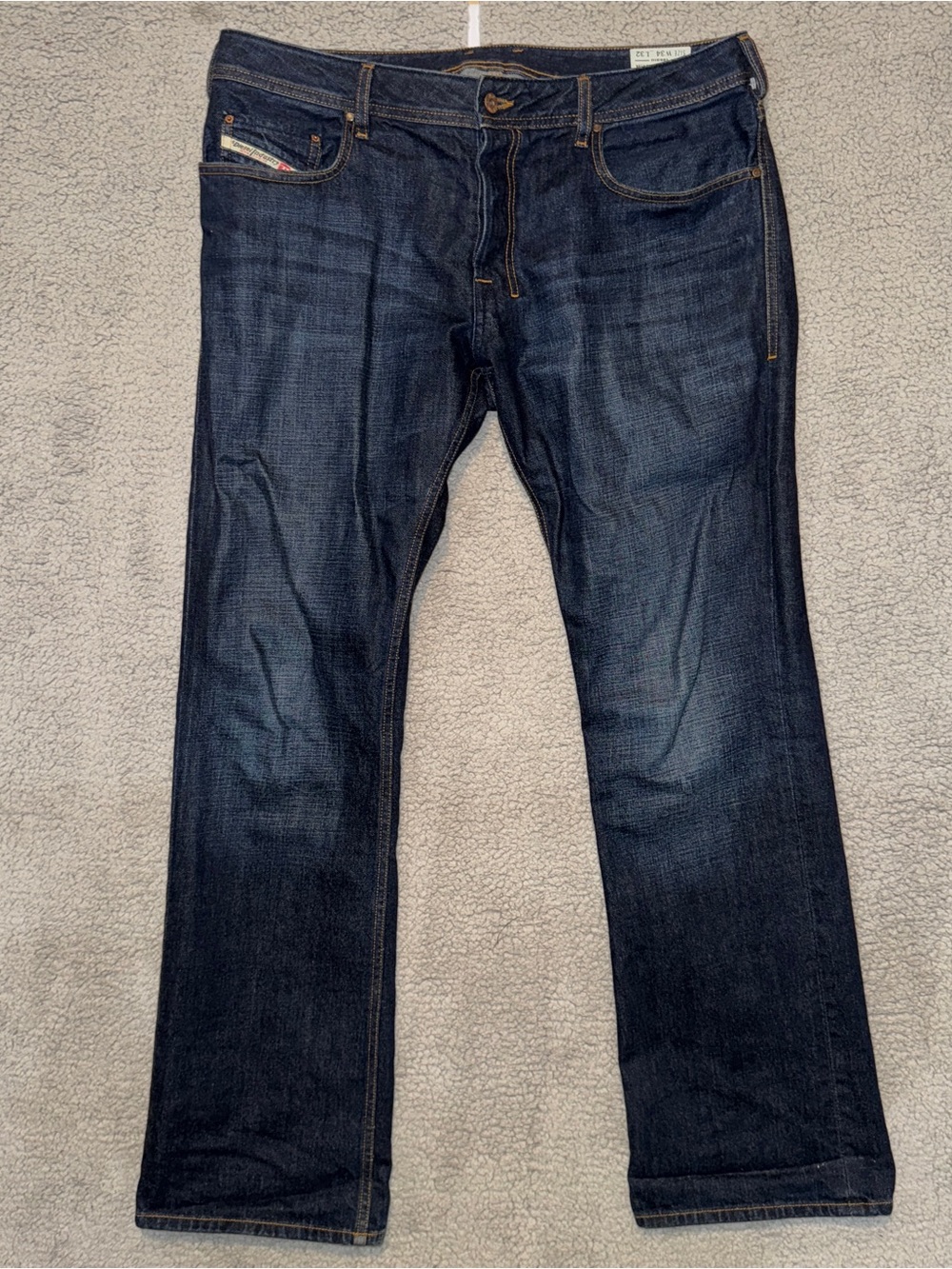 Diesel Zatiny Jeans Men 34x32 Blue Bootcut Stretch Medium Wash Made in USA U831Q